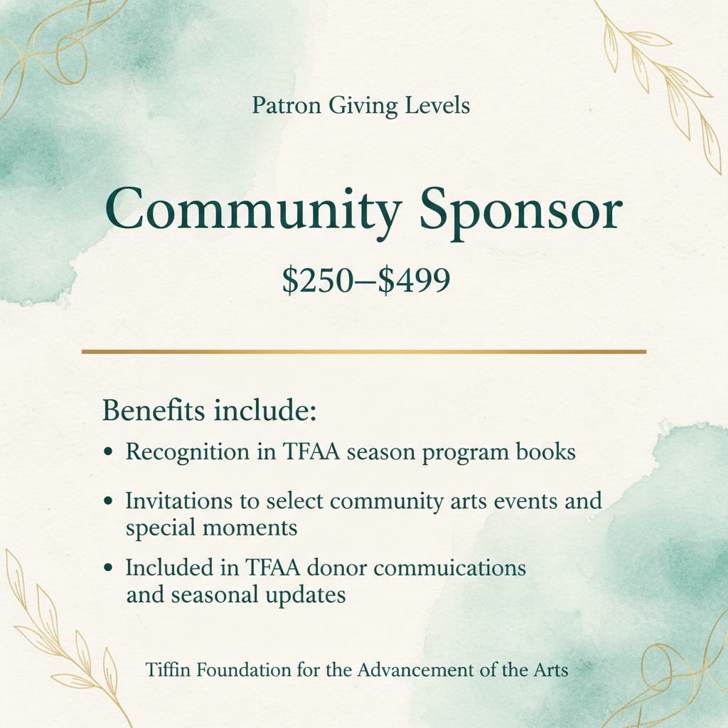Community Sponsor benefits card